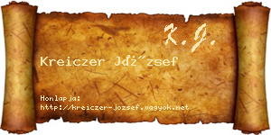 Kreiczer József névjegykártya